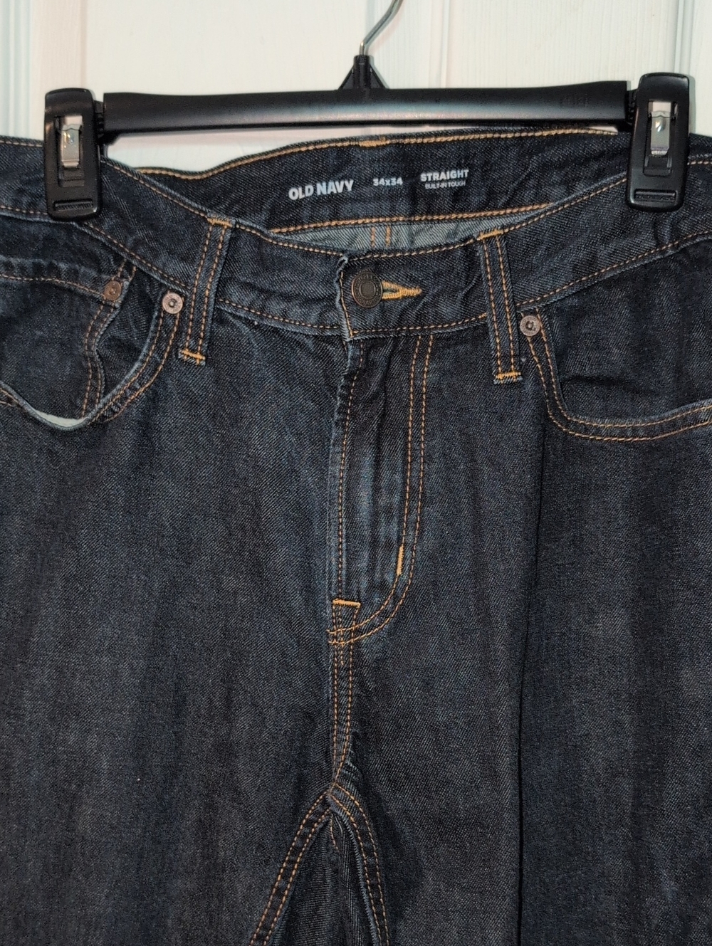 Old Navy Men's Straight Jeans - Indigo with Contrast Stitching